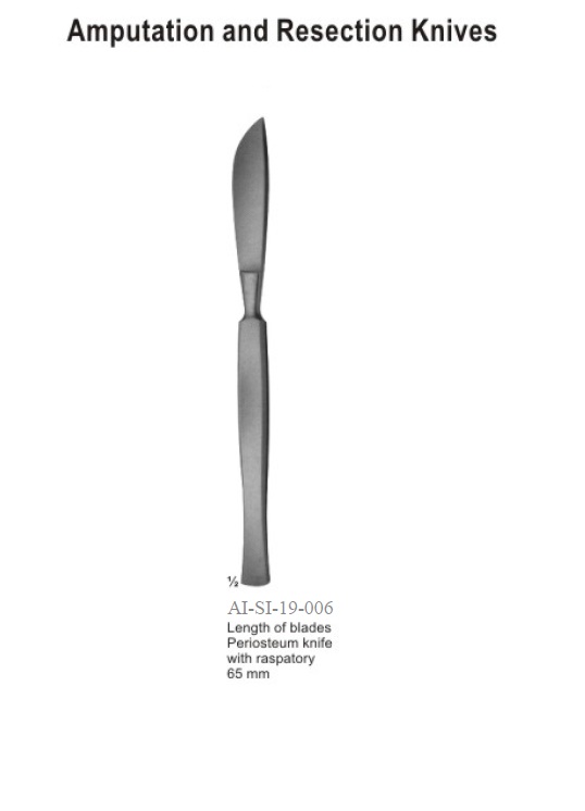 Periosteum knife with raspatory